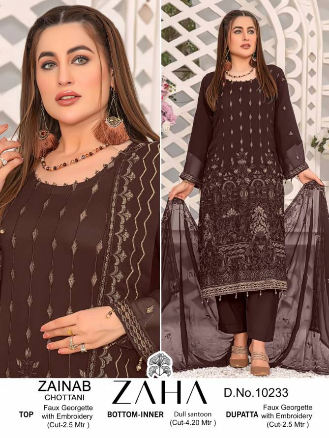Zainab Chottani By Zaha 10233 To 10235 Pakistani Salwar Suits Wholesalers In Delhi
